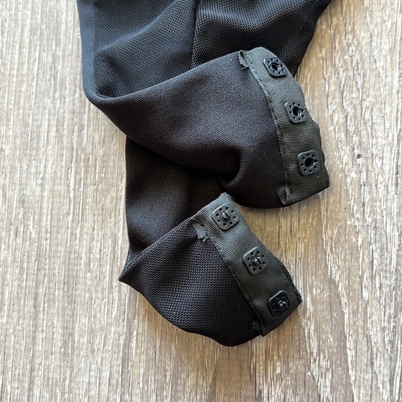 Pretty Little Thing Shape Black Mesh Ruched Strap Detail Cut Out Bodysuit Size 4 - Picture 10 of 11